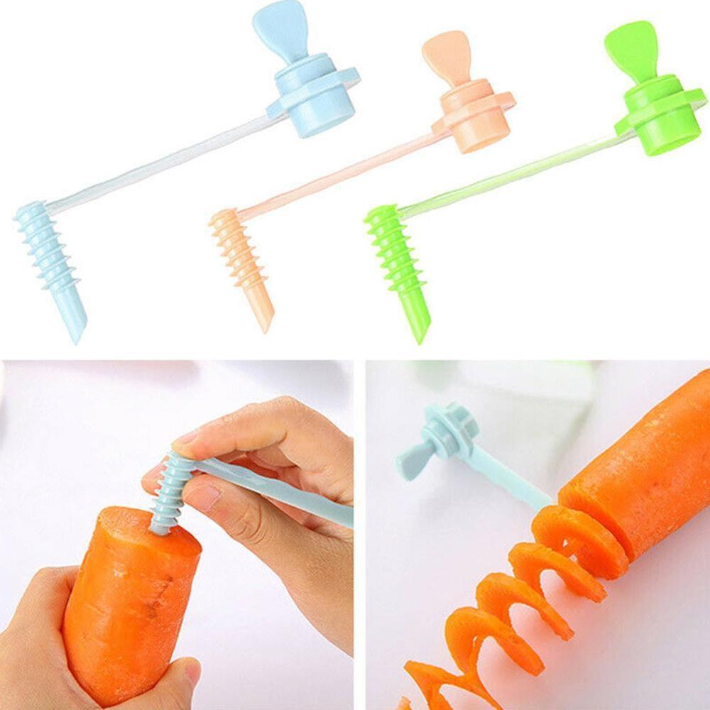 cortador espiral de zanahoria, cortador de verduras de cocina, accesorios de corte, cortadora en espiral, aparatos de cocina de patatas, modelos Ho M2K7