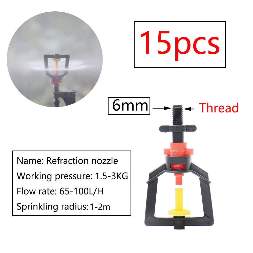 Drip Irrigation Watering Sprinkler Dripper Greenhouse Garden Adjustable Mist Emitters Stake Micro Spray Rotating Nozzle: P