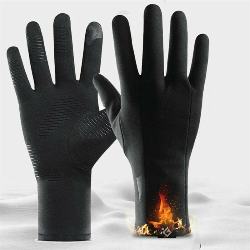 Populaire Mannen vrouwen Winter Thermische Fleece Gevoerde Warm Volledige Vinger Handschoenen Touch Screen handschoenen