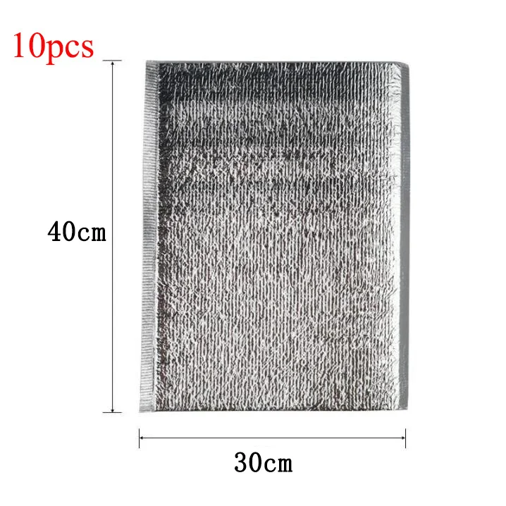 10 kpl alumiinifoliolla eristetty ruokasäilytys jääpussi piknikpussit lämpöjäähdytin uudelleen käytettävä lounas välipala bento piknik & kylmäpussi: Vihreä