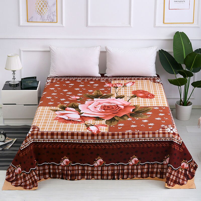 Verdicken Gebürstet Flache Blatt Sanft Schleif König Größe Bett Blatt verrotten Hochzeit Bettlaken 245x245cm Keine Kissenbezug: Farbe 6
