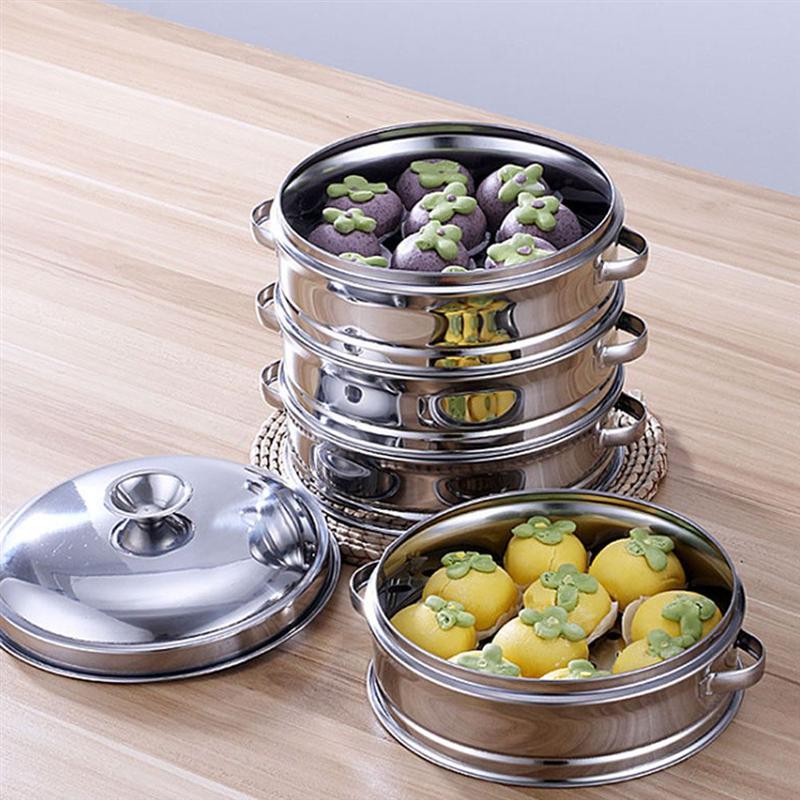 1 set of Food SteamerStainless steel steamer with lid Kitchen Steaming Rack Multi-Function Steamer Kitchen Tool