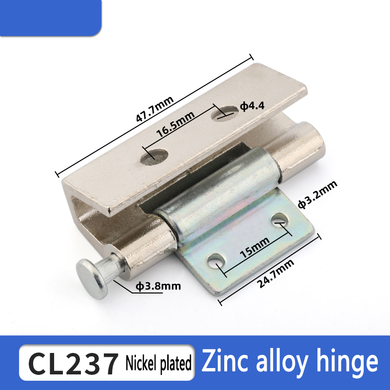 Cabinet hinge, hinge for electrical distribution cabinet, concealed hinge,  cl237-2 iron switch cabinets, welded stainless steel doors ,  cl237: Silver