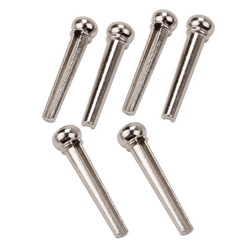 6x akoestische gitaar brug snaar spijker pinnen & 1x 3 in 1 gitaar pen snaar winder + snaar pin trekker + snaar knipper