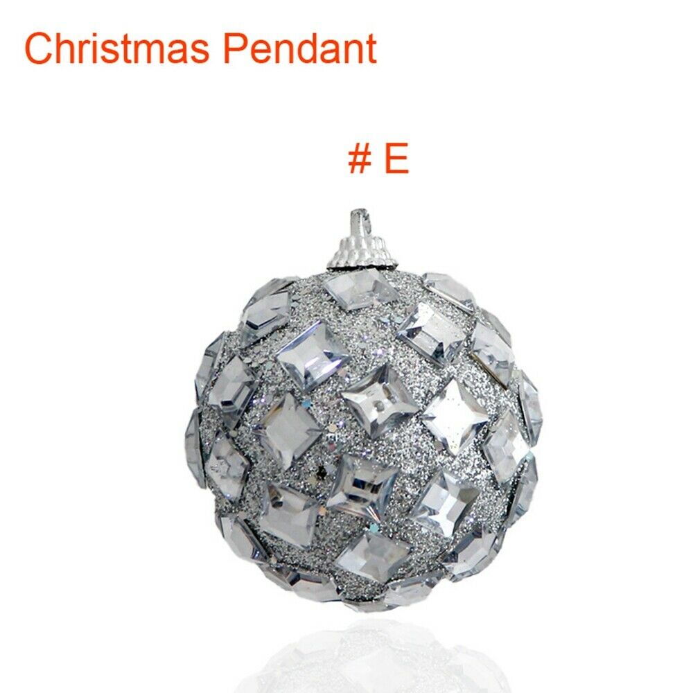 1pc jule plysj perle skum ball juletre ornament hengende kule ball anheng juletre dekorasjoner til hjemmet: E