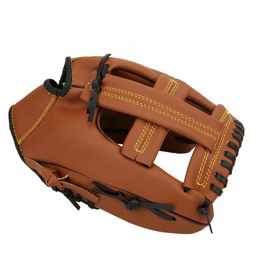 Baseball Gloves Thick PU Leather Outfielder Baseball Gloves Practicing Training Competition Gloves for Adults Kids