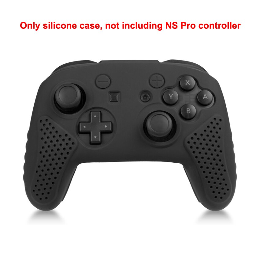 YuXi – housse de protection en Silicone souple pour manette de jeu nintendo switch pro, coque en caoutchouc: Black