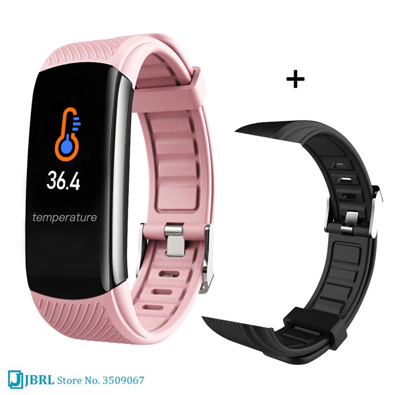 Digitale temperatuurhorloge, kinderhorloges, babyhorloge met bluetooth, digitaal horloge, meisjeshorloge, jongenshorloge, fitnessklok, kinderhart, android, ios: Roze toevoegen stap