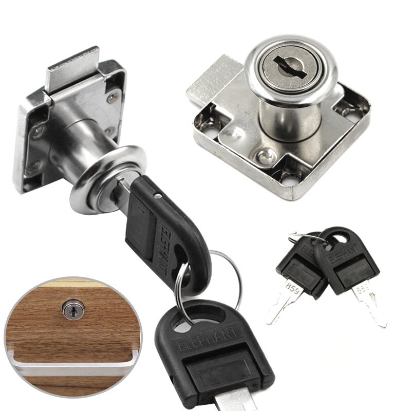 Drawer Lock With 2 Keys Zinc Alloy Furniture Door Cabinet Locks for Office Desk Letter Box _WK