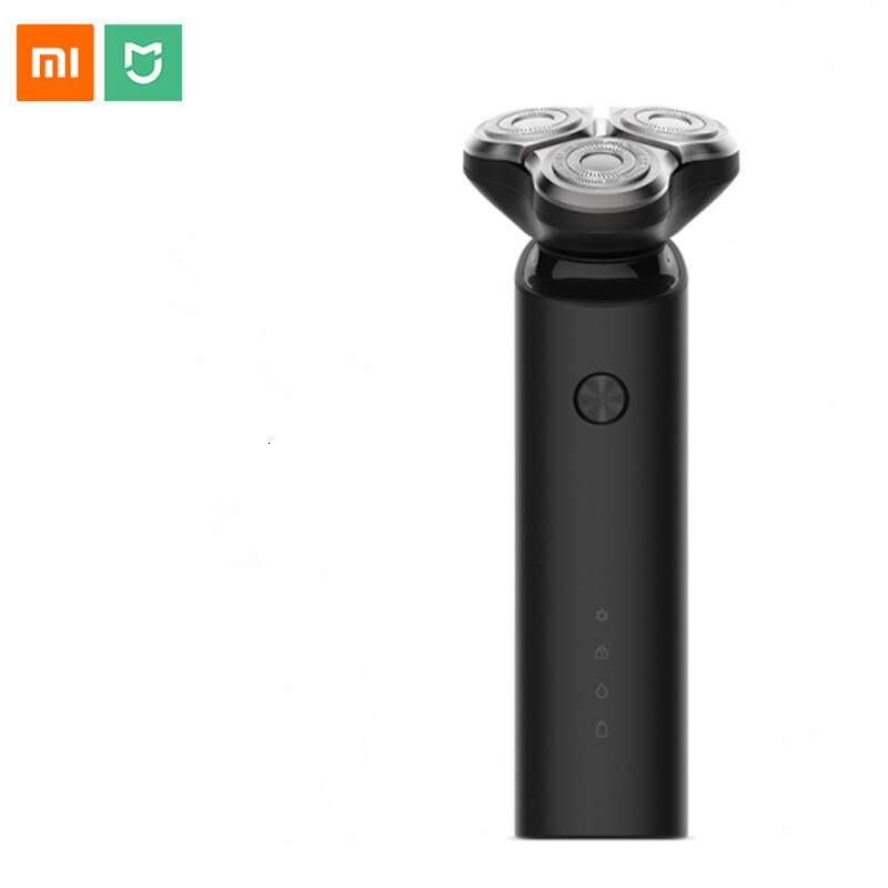 opprinnelig xiaomi mijia elektrisk barbermaskin bøye seg barberhode 3 tørr våtbarbering vaskbar hoveddel med til blader turbo+-modus behagelig ren
