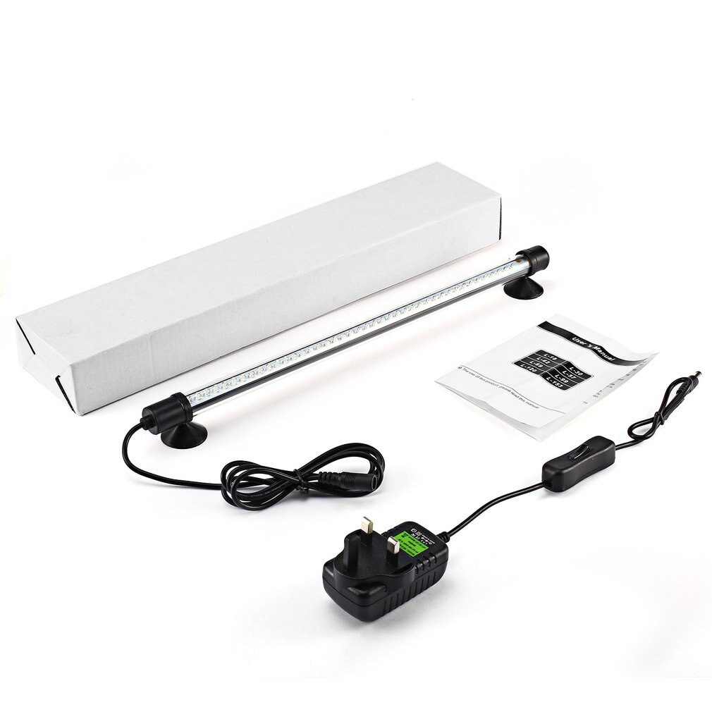 LED Aquarium Submersible Lamp Aquarium Fish Tank Plant DC 12V LED Light Waterproof IP68 Bar Lamp Fish Tank Light