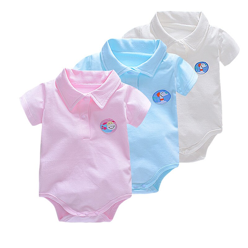 Einzelhandel Sommer Baby Body Kleidung Infant Körper Babys Baumwolle Revers Kurzarm Kleidung Overall Neugeborenen Baby Kleidung