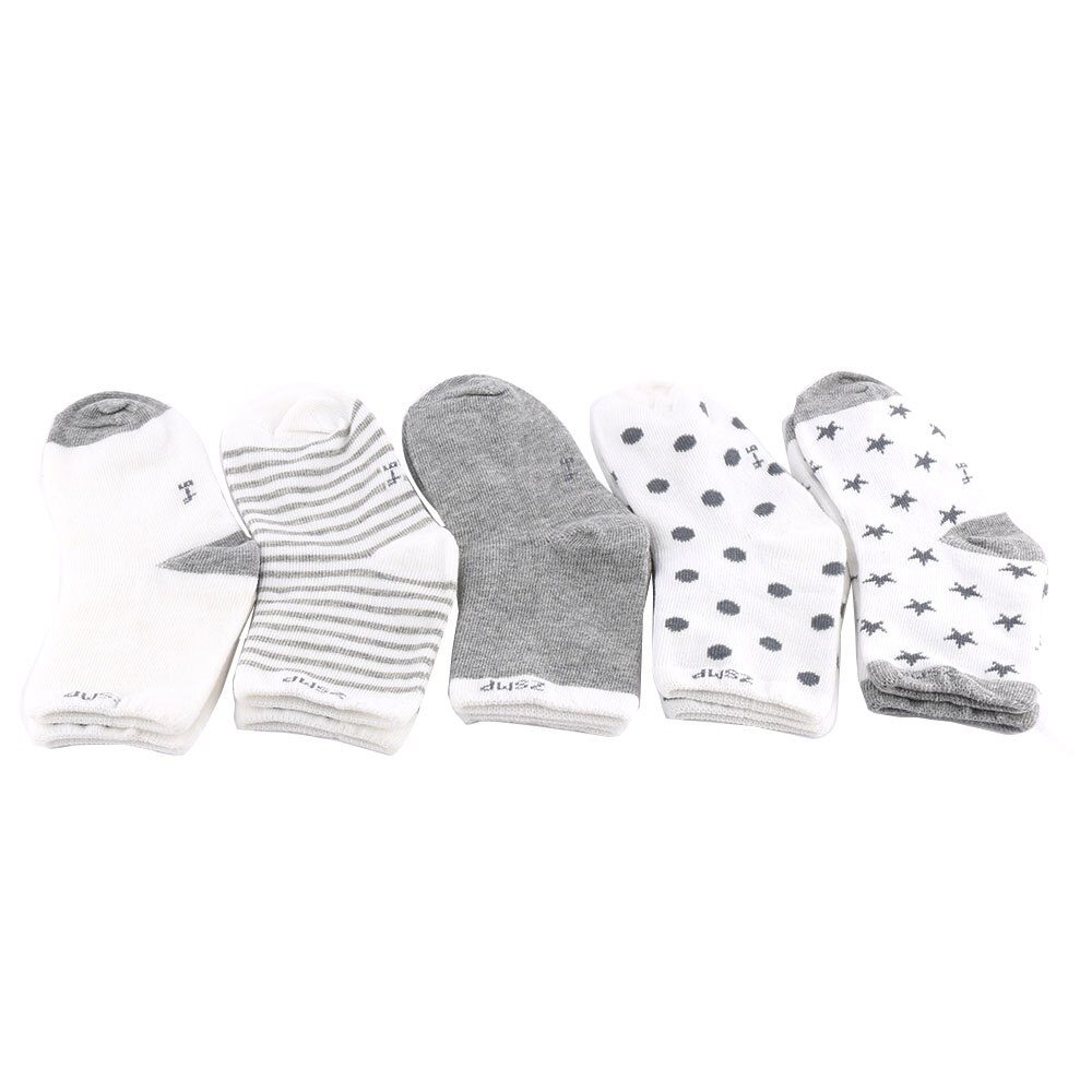 Ensemble de chaussettes pour enfants 0 à 6 ans | Chaussettes 90% coton, sans os, à la , pour garçons et filles, pour 0 à 10 ans: 5 pairs grey / XS