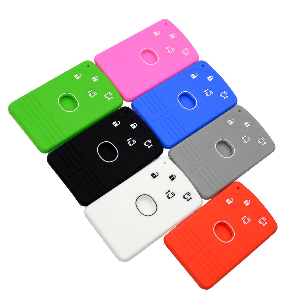 OkeyTech 4 Button Silicone Remote Card Key Cover For Mazda 2 3 5 Premacy Miata 6 8 RX8 MX5 M8 CX-7 CX-9 Verisa MPV Fob Protector