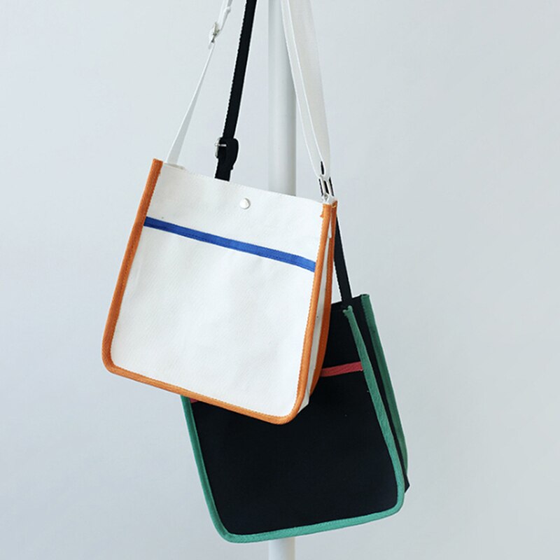 Kvinnor canvas väska kvinna toes handväska casual kvinna messenger bag handväskor dam crossbody canvas axelväska