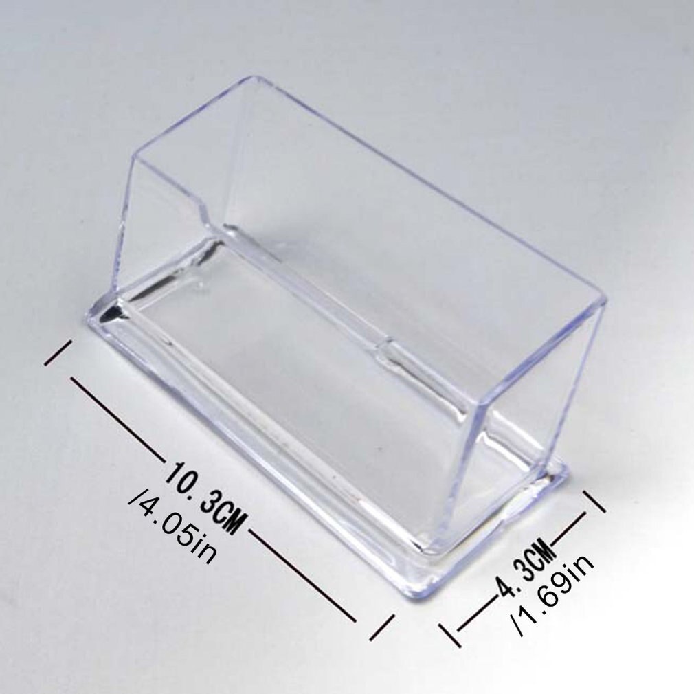 Portable Clear Business Card Holder Display Stand Desk Desktop Countertop Business Card Holder Desk Shelf Box