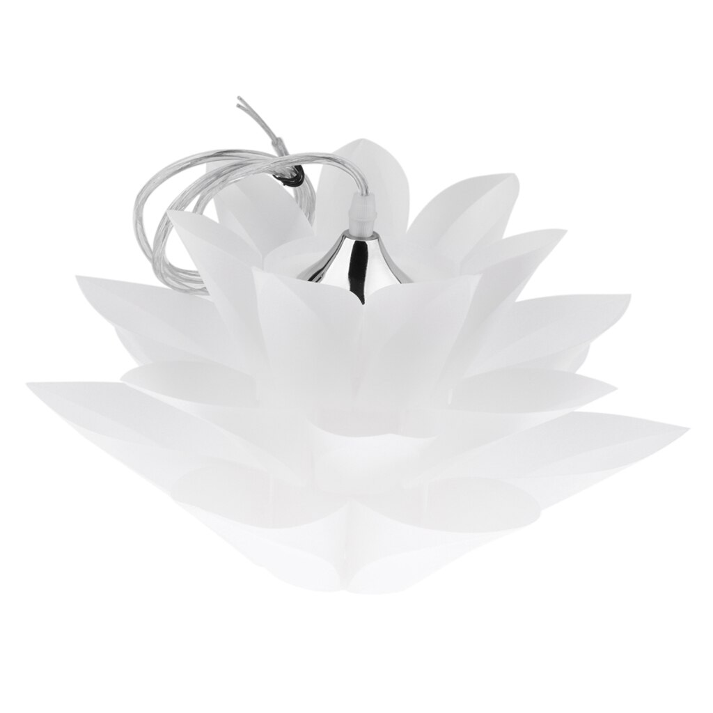 Modern Lotus Ceiling Pendant Light Lamp Shade Chandelier Suspension Lighting Decoration (White)