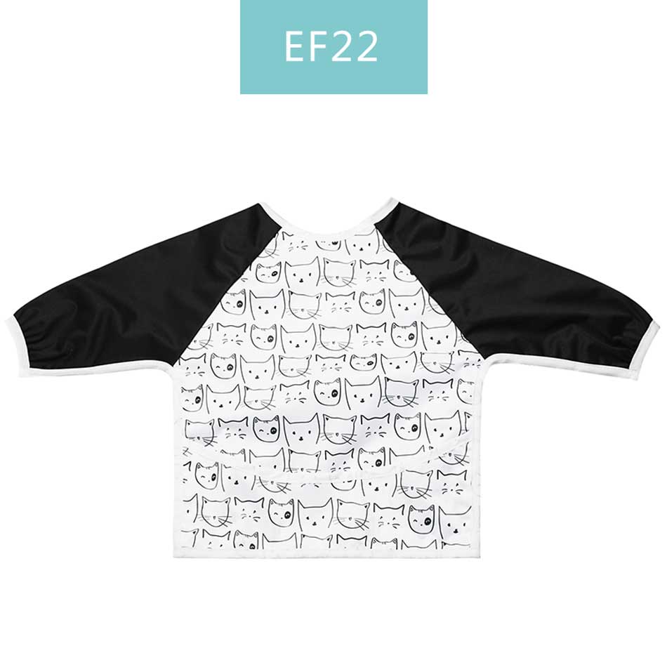 Happyflute Baby Slabbetjes Waterdichte Baby Slabbetjes Print Pul & Print Minky Leuke Lange Mouwen Kinderen Bib Burp Kleding Baby Spullen: EF22