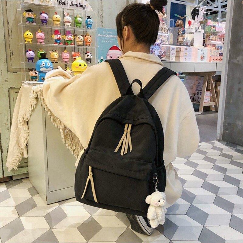 Waterproof Nylon Women Backpack Female Large capacity high schoolbag Korean Vintage girl Shoulder Bags Travel Bag Mochila 0P07