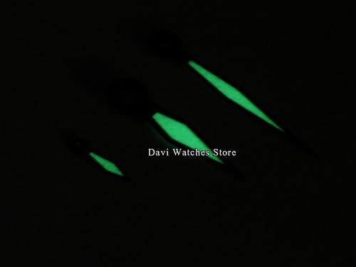 Parnis-reloj luminoso verde, con movimiento eta 6497,6498 Seagull st36