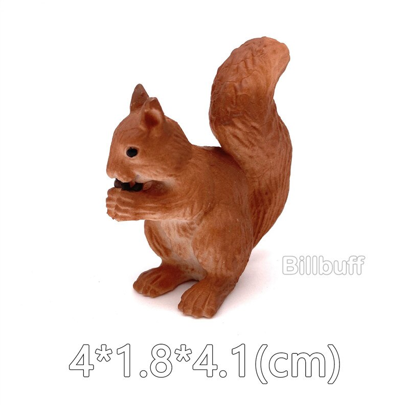 Simulatie Wilde Dieren Zoo Action Figure Vulpes Fox Cub Model Eekhoorn Actiefiguren Vroege Educatief Speelgoed Voor Kinderen: animal toy n