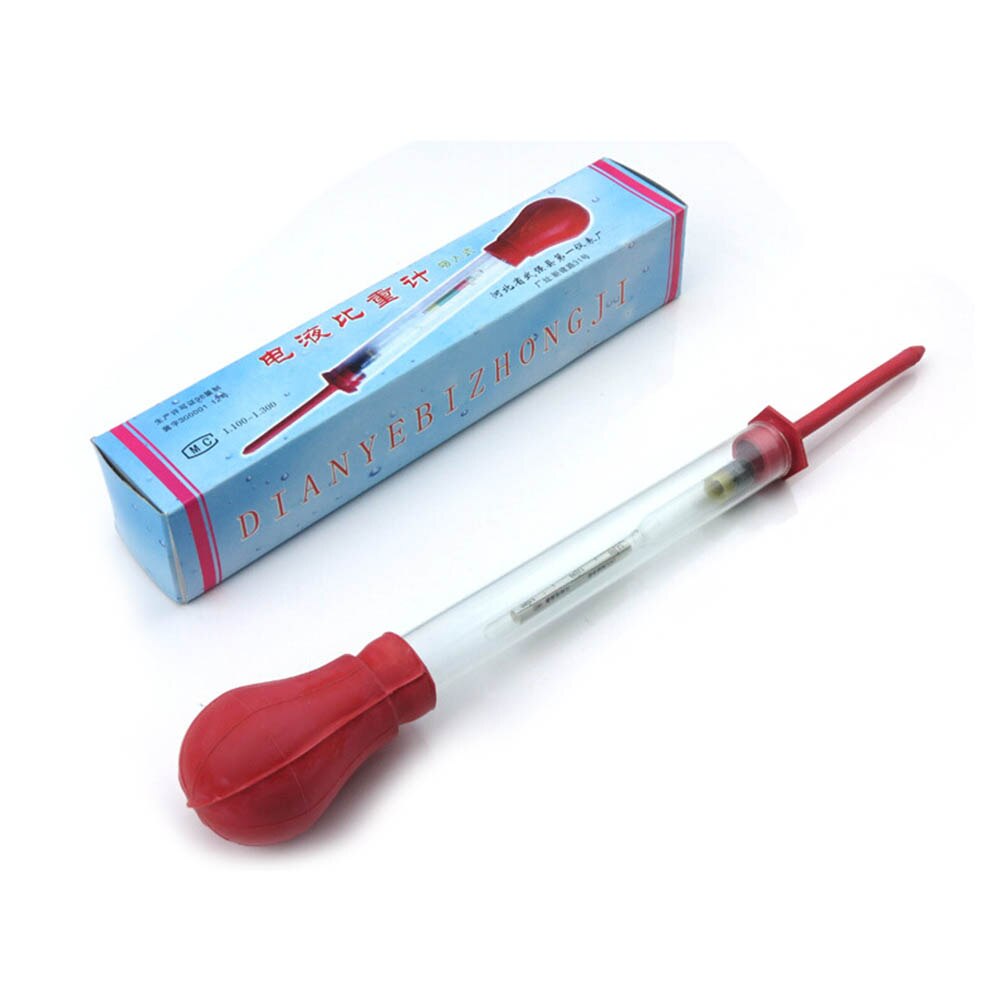 Herramienta de succión tipo hidrómetro de batería, medidor de plomo, densitómetro, probador de ácido, electrolito, almacenamiento de zona de color, 1,1-1,3