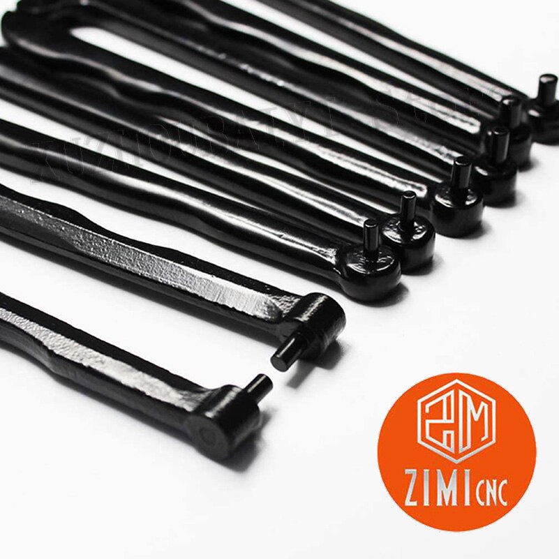 4Mm Verstelbare Ronde Moer Handvat Zwart Pin Tang Hoek Grinder Wrench Dubbele Pin Multifunctionele Open End Universal Wrench