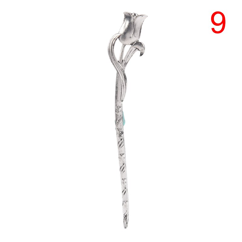 Chinese Vintage Bronze Antique Hair Sticks Hairpin DIY Zinc Alloy Metal Jewelry Accessories Bob Bookmark