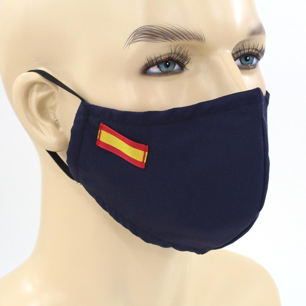 Mascarilla higienica reutilizable de microfibra fabricada en España con funda interior para filtro e innovador sistema de cierre: Gris oscuro