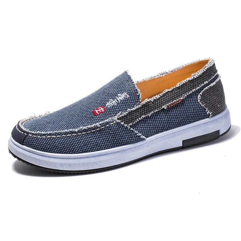 Hommes toile chaussures confortable toile chaussures hommes chaussures décontractées hommes mocassins plats chaussures hommes noir hommes chaussures baskets