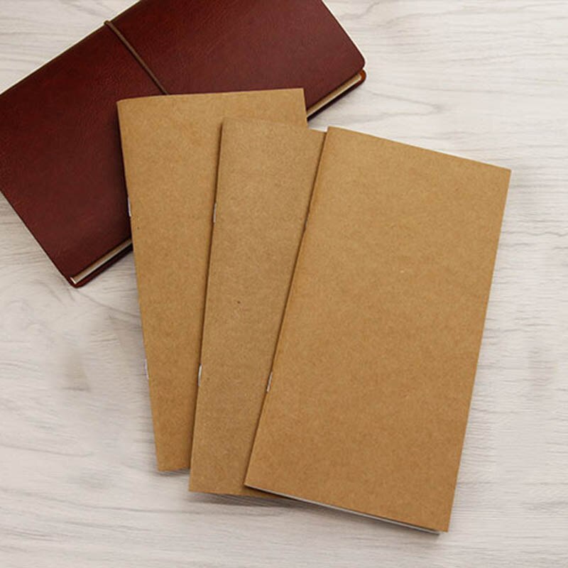 1PC Traveler Replenishment Notebook Replace Inner Core Laptop Diary Travel Journal Refills Insert Kraft Paper Planner Organizer