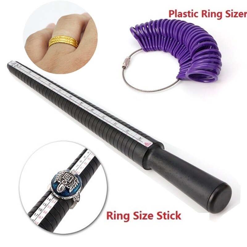 Ring Size Stick Finger Gauge Ring Sizer Measuring Jewelry Tool Ring Meter for Measure Ring Women & men Ring size measuring tool