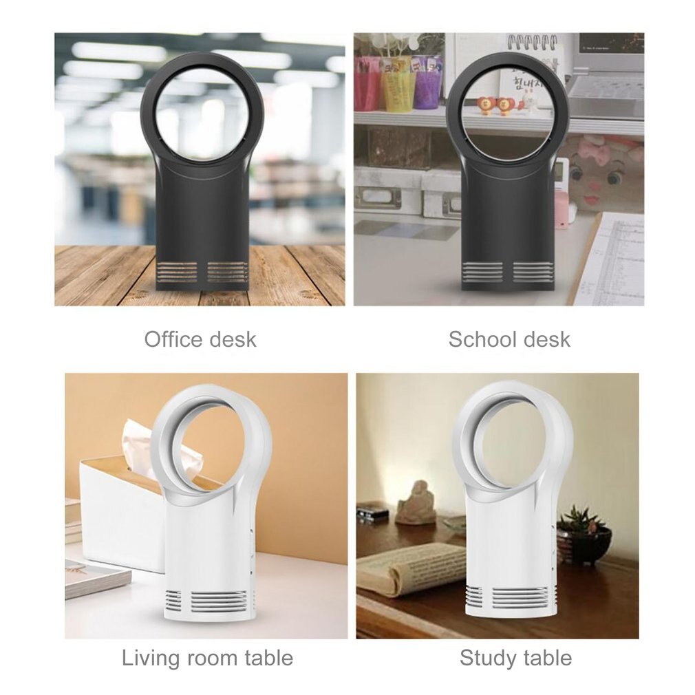 Multifunctional Mini Small Heater Home Bedroom Office Leafless Heater Desktop Fan Electric Heater