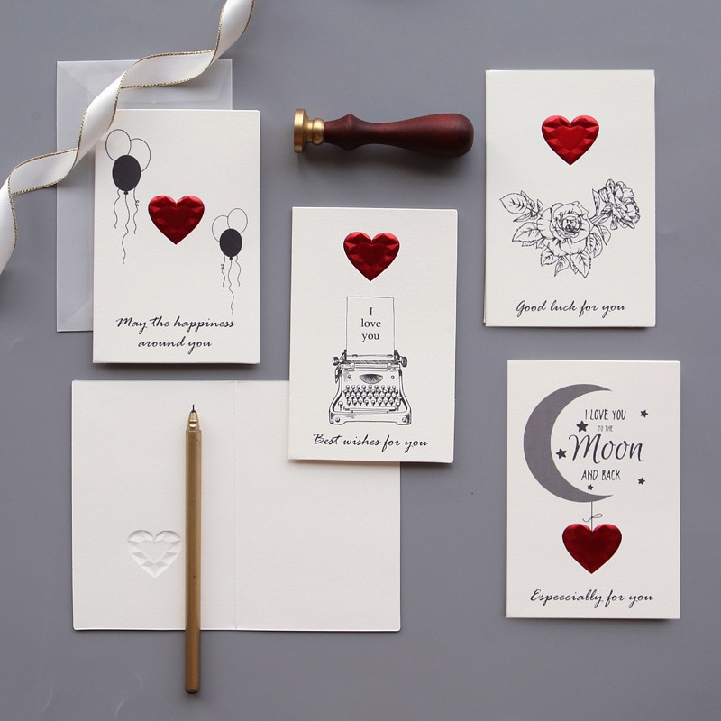 Carte de vœux créative avec enveloppe, 1 pièce, carte de vœux pour couple saint-valentin, carte de vœux pour petite amie et petit ami