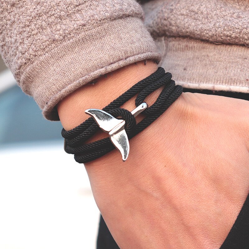 Noter veving tråd armbånd til menn minimalistisk justerbar braslet hale mannlig tilbehør uformelt smykker joyas