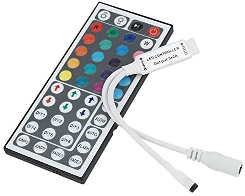 44 schlüssel 24 Tasten 17Schlüssel LED RGB Regler DC12V IR / RF Fernbedienung Regler für SMD 3528 5050 RGB LED Streifen Lichter: IR 44Schlüssel Mini