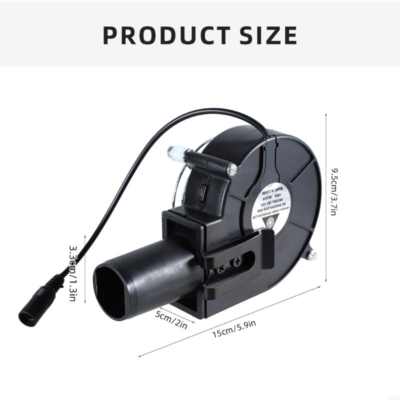 U55C USB Blower Fan 9733 Small Stove Tool For Cooking Heating Camping BBQ Brushless Cooling Centrifugal Fan 4800RPM