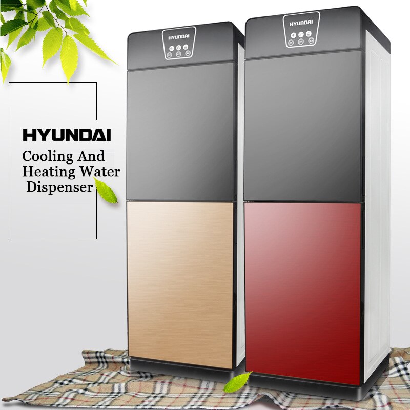 720W Moderne Neue Wasser Dispenser Vertikale Office Home Eis Warme Energie Doppel Tür Gehärtetem Glas