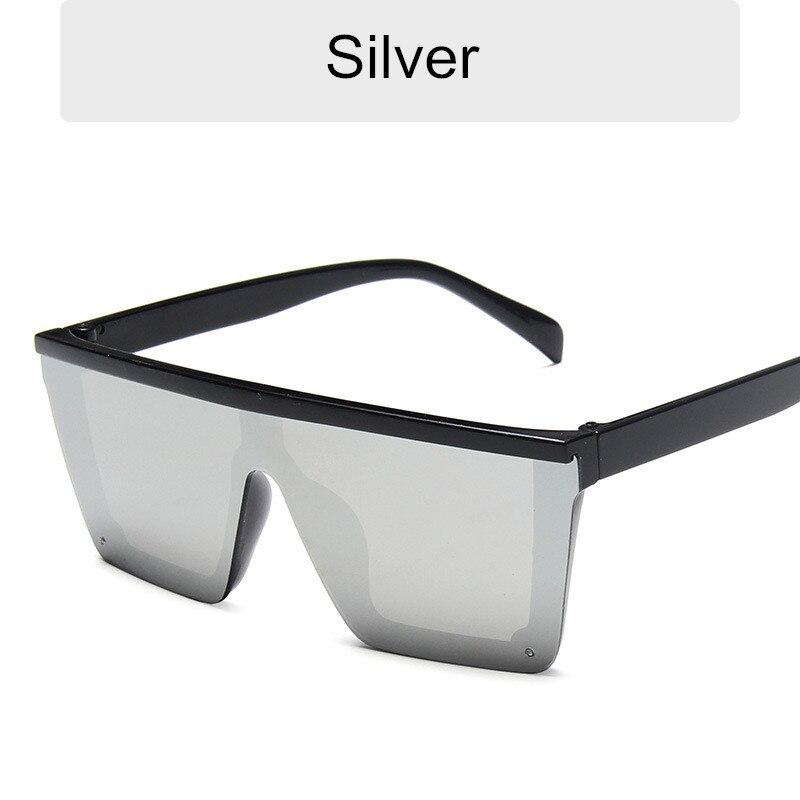 KOTTDO-lunettes de soleil classiques carrés | Miroir coloré, lunettes de soleil dégradé rose, verres pour enfants, UV400: silver