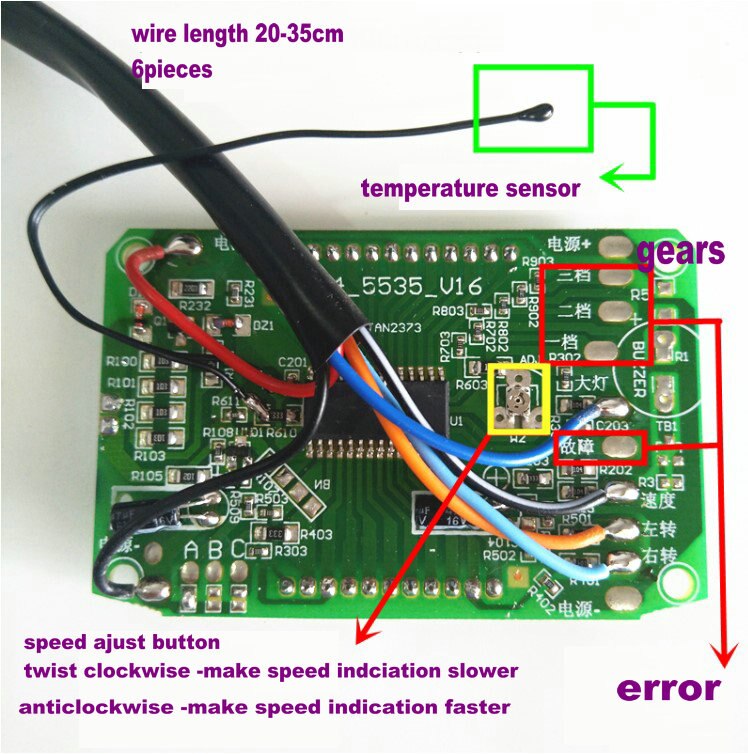 speedometer electric bike scooter LCD display 48v60v72v with speed battery level indicator turning signal white blue background