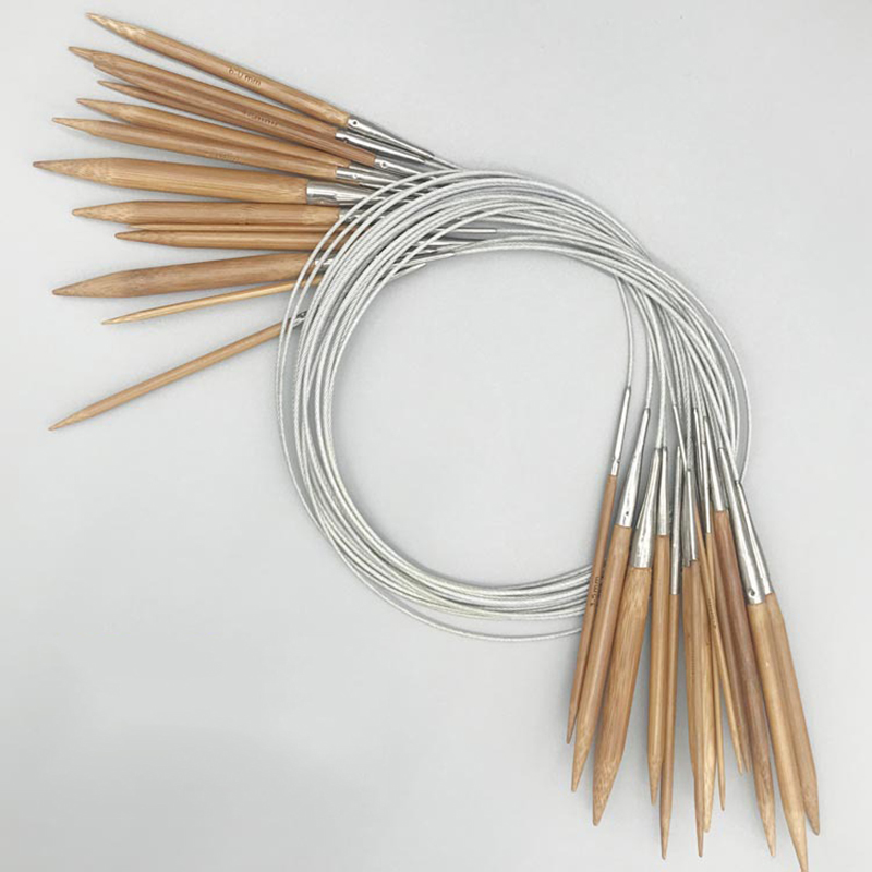 3,0 mm-12,0 mm DIY Handwerk Kleidung NäHenne Rundstricknadeln Braun Bambus & Edelstahl Edelstahl Rohr Häkelnadel