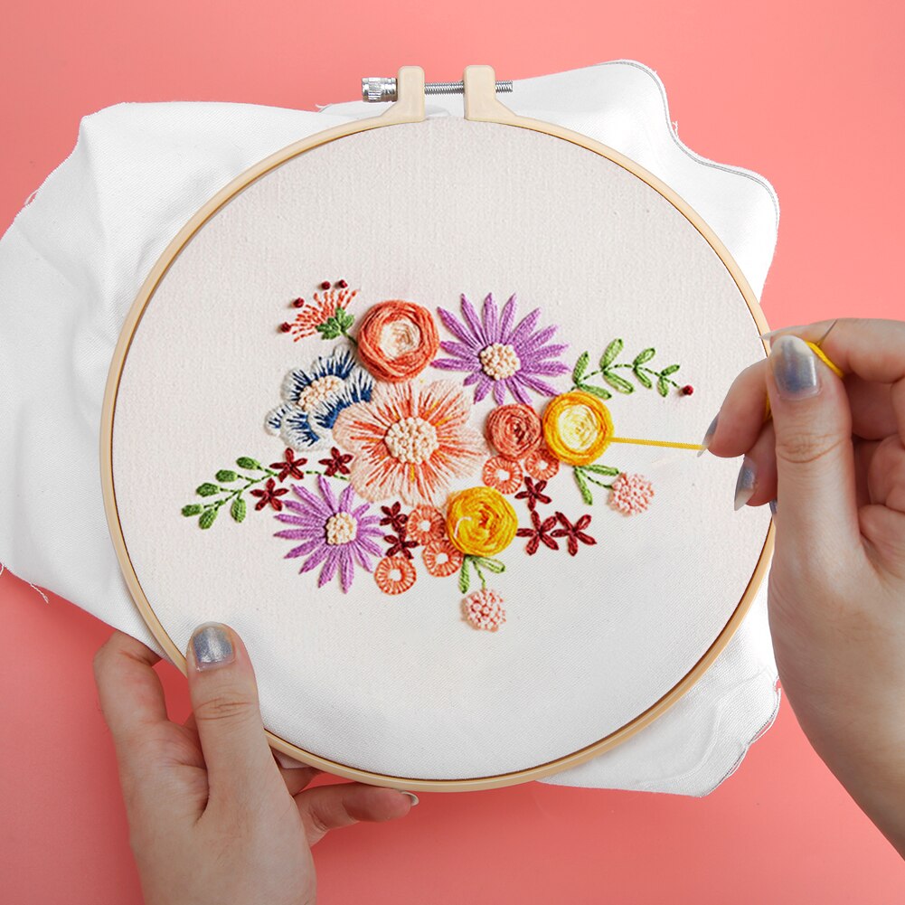 Handwerk Diy Stempel Bloem Pauw Handwerken Diy Katoenen Draad Borduurwerk Ingelijst Borduurwerk Kit Handwerken Craft