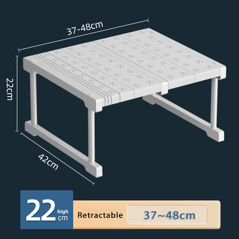 Expandable Closet Tension Shelf Storage Kitchen Stackable Shelves Adjustable Organizer Cabinet Wardrobe Sink Tension Shelf Rack: MULTI
