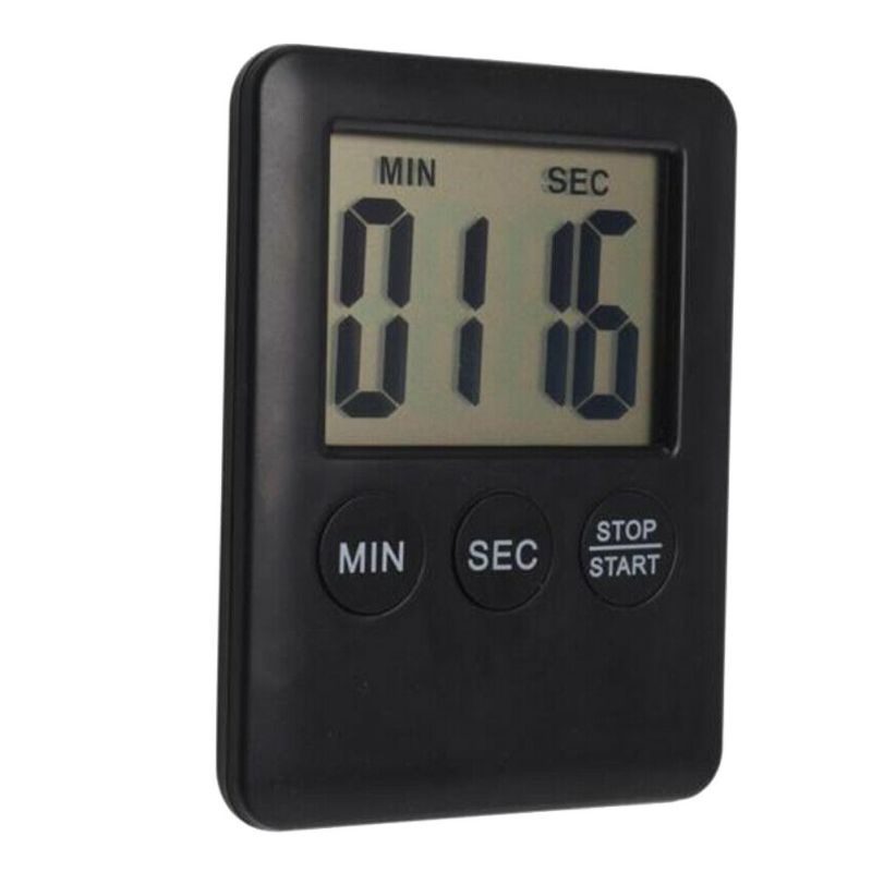 High Precise Digital Timer Mini LCD Digital Display Kitchen Time Alarm Magnet Clock Sleep Stopwatch Clock: S