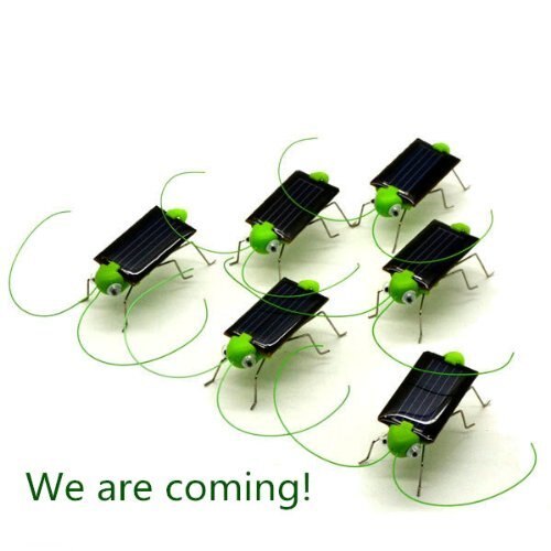 Rctown 5 Pcs Zonne-energie Grasshopper Grote Solar Speelgoed Voor Kinderen Of Decoratie Zk 35