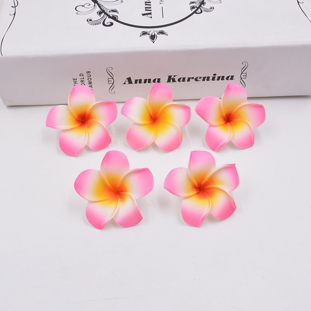10 stks/partij 4 cm Foam Hawaii Strand Bloemen Voor Bruiloft Doos Decoratie DIY Kunstmatige Krans Levert Zomer Krans Craft