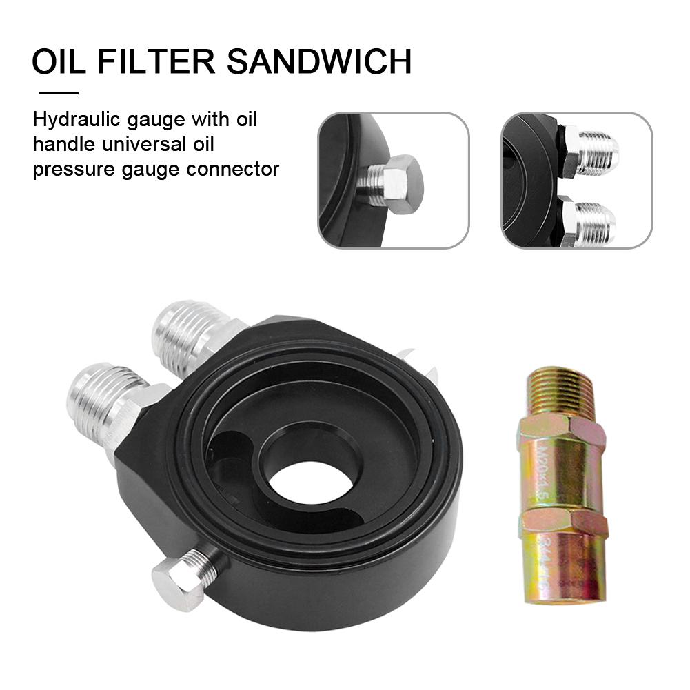 M20 x 1.5 10an inlopp utlopp oljefilter kylare flytta adapter sandwichplatta biltillbehör: Default Title