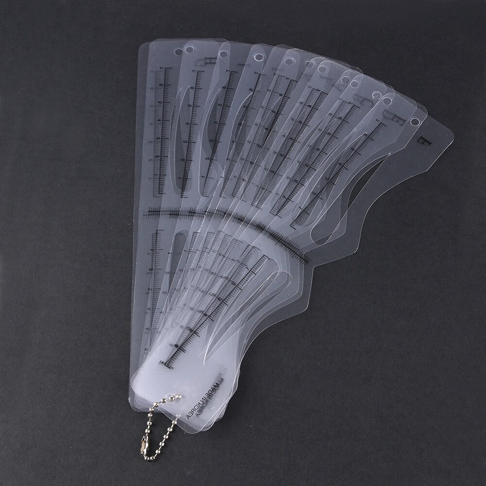 10/12Pcs/Pack DIY Eyebrow Shaper Template Eyebrow Grooming Shaping Stencil Kit Brow Stencils Card Makeup Acces