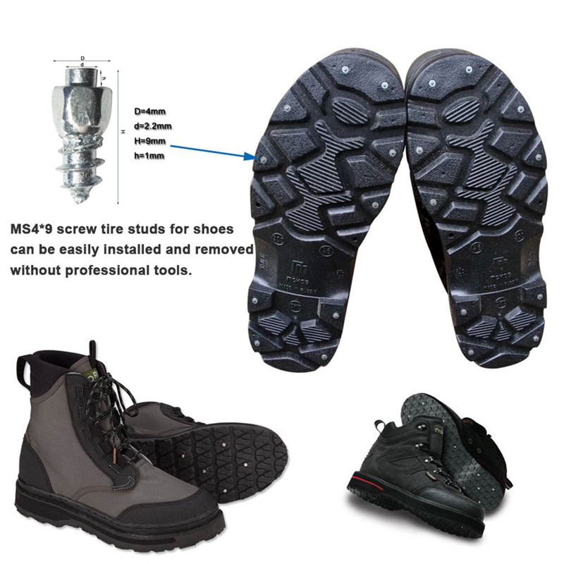 9 mm Tire Studs Snow Spikes Anti-Slip Anti-Ice for Car Truck Bicycle Boot Motorcycle ATV SUV Auto