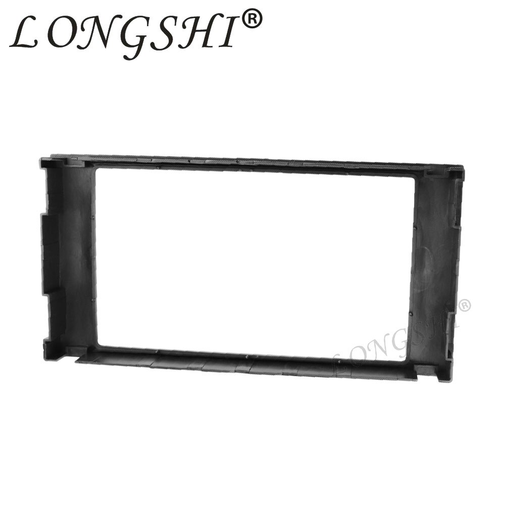 Dubbel din fascia för volkswagen vw touareg multivan transporter radio dvd stereo panel instrumentbräda montering montera trim kit montera ram